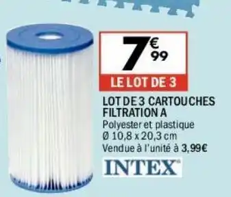 La Foir'Fouille Lot de 3 cartouches filtration a offre