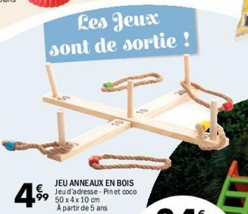 La Foir'Fouille Jeu anneaux en bois offre