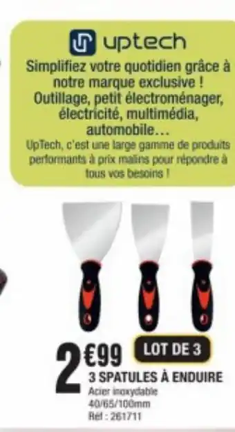 3 spatules à enduire