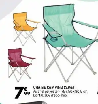 La Foir'Fouille Chaise camping clivia offre