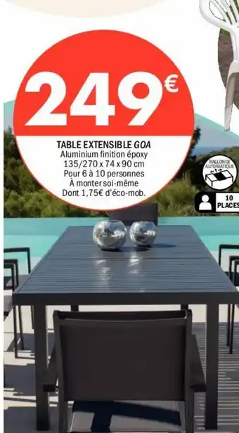 La Foir'Fouille Table extensible goa offre