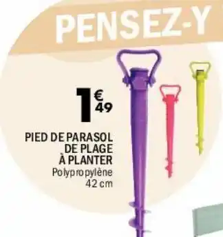 La Foir'Fouille Pied de parasol de plage a planter offre