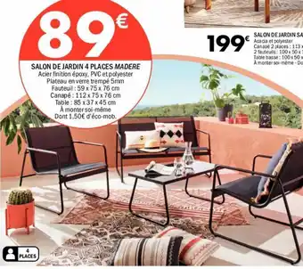 La Foir'Fouille Salon de jardin 4 places madere offre