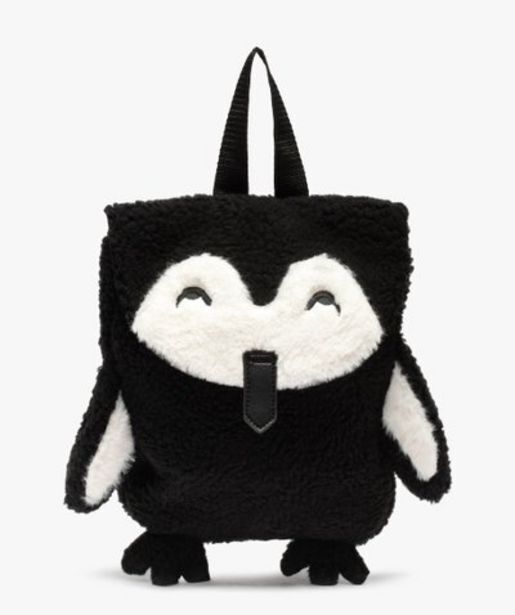 Gémo Sac à dos enfant maternelle en sherpa à motif pingouin offre