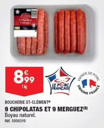 ALDI 9 CHIPOLATAS ET 9 MERGUEZ(B) offre