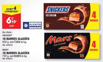 ALDI 18 BARRES GLACÉES offre