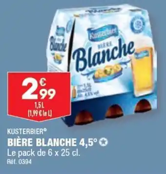 ALDI BIÈRE BLANCHE 4,5° offre