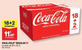 ALDI COCA-COLAⓇ REGULAR offre