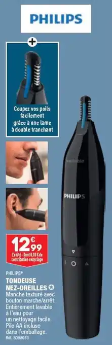 ALDI TONDEUSE NEZ-OREILLES offre