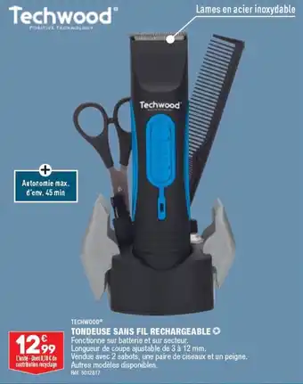 ALDI TONDEUSE SANS FIL RECHARGEABLE offre
