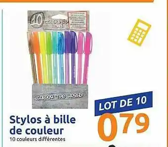 Action Stylos à Bille De Couleur offre