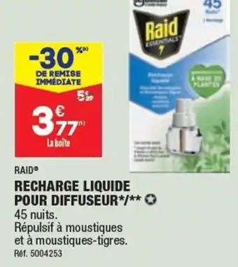 ALDI RECHARGE LIQUIDE POUR DIFFUSEUR*/*** offre