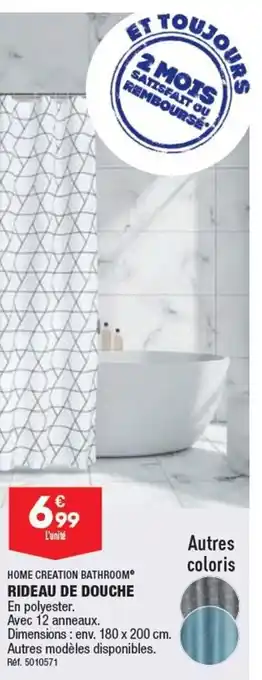 ALDI RIDEAU DE DOUCHE offre