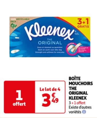 Auchan BOÎTE MOUCHOIRS THE ORIGINAL KLEENEX offre