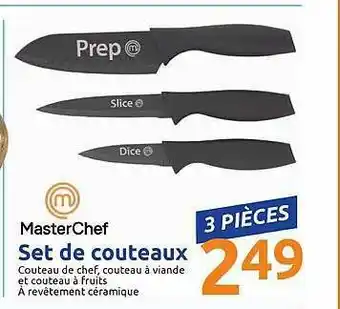 Action Set De Couteaux Masterchef offre