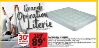 Auchan Direct Matelas Ishia 90 X 190 Cm offre