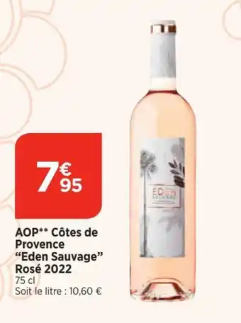 Bi1 AOP** Côtes de Provence "Eden Sauvage" Rosé 2022 offre