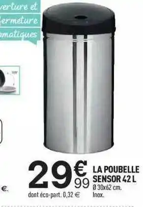 Centrakor La Poubelle Sensor 42l offre