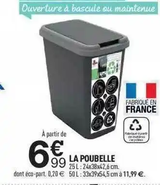 Centrakor La Poubelle offre