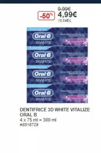Costco Dentifrice 3d White Vitalize Oral B offre