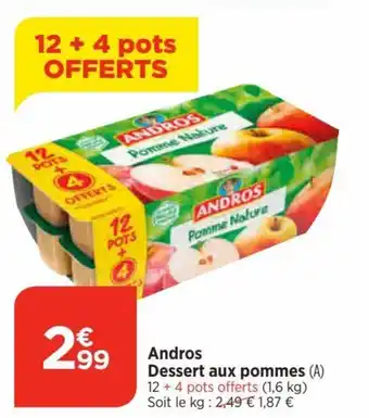 Bi1 Andros Dessert aux pommes offre