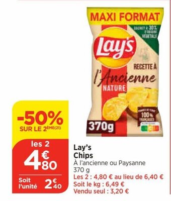 Bi1 Lay's Chips offre