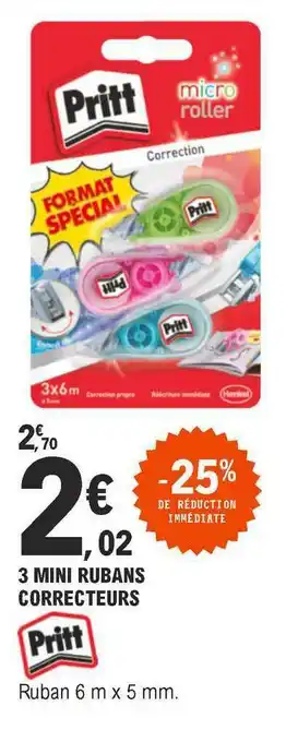 3 Mini Rubans Correcteurs Pritt