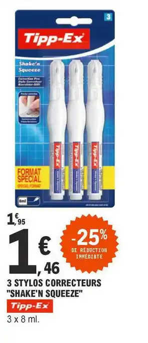 E.Leclerc 3 Stylos Correcteurs offre