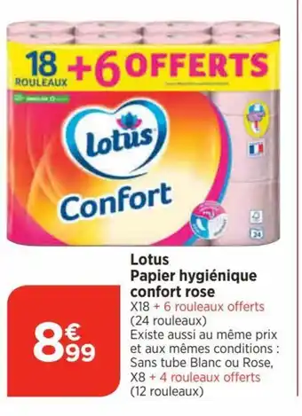 Bi1 Lotus Papier hygiénique confort rose offre