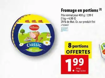 Fromage En Portions Milbona