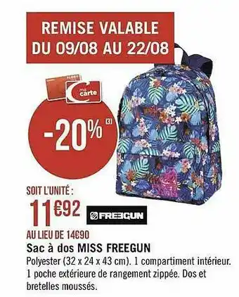 Sac à Dos Miss Freegun