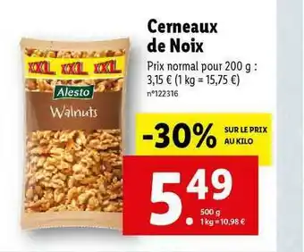 Lidl Cerneaux De Noix Alesto offre