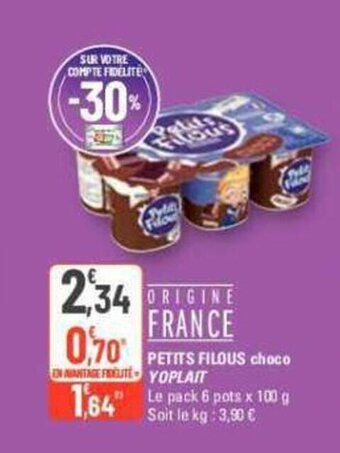 G20 PETITS FILOUS choco YOPLAIT offre