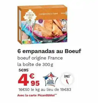 Picard 6 Empanadas Au Bœuf offre