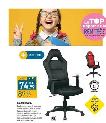 Top Office Fauteuil C600 offre