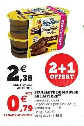U Express Feuilleté De Mousse La Laitière offre