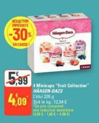 G20 4 Minicups "Fruit Collection" HAAGEN-DAZS offre