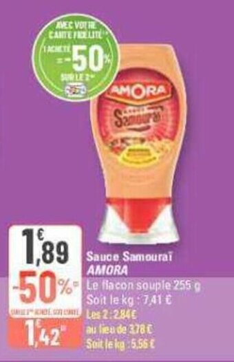 G20 Sauce Samourai AMORA offre