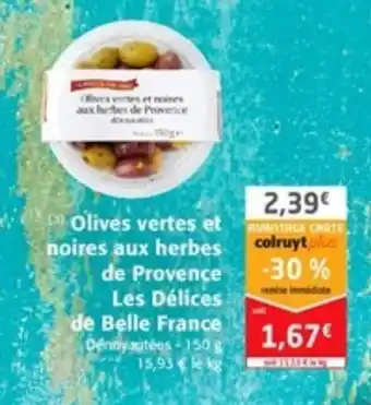 Colruyt Olives vertes et noires aux herbes de Provence offre