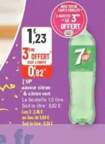 G20 7 Up saveur citron & citron vert offre