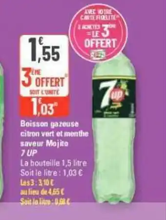 G20 Boisson gazeuse citron vert et menthe saveur Mojito offre
