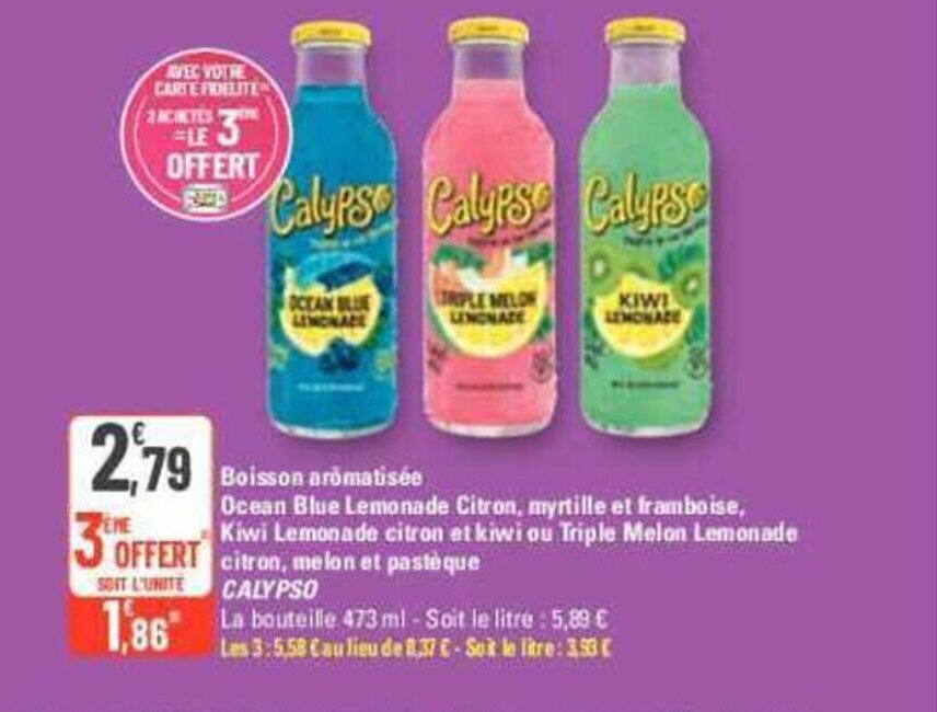 Promo Boisson aromatisée Ocean Blue Lemonade Citron, myrtille et