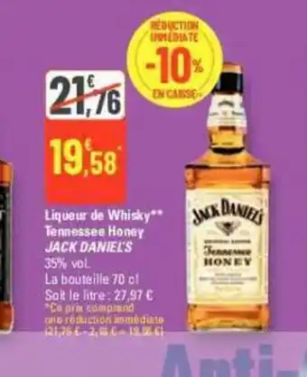 G20 Liqueur de Whisky** Tennessee Honey JACK DANIEL'S 35% vol. offre