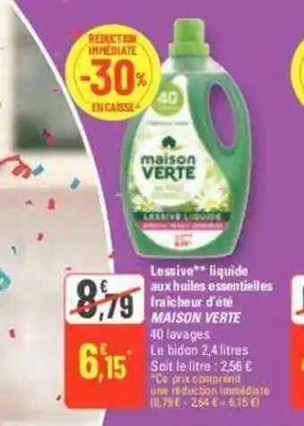 G20 Lessive liquide aux huiles essentielles offre