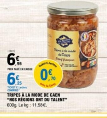 E.Leclerc TRIPES À LA MODE DE CAEN offre