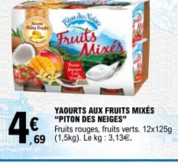 Promo YAOURTS AUX FRUITS MIXÉS "PITON DES NEIGES" Fruits rouges, fruits
