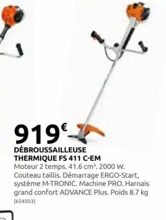 Rural Master DÉBROUSSAILLEUSE THERMIQUE FS 411 C-EM offre