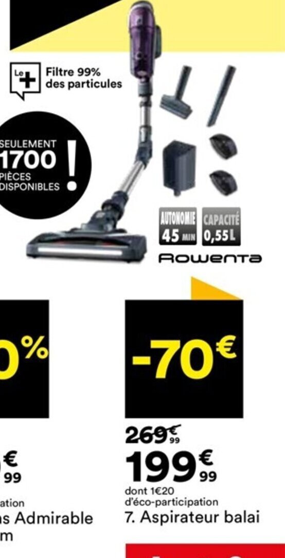 BUT 7. Aspirateur balai offre