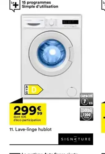 BUT 11. Lave-linge hublot offre