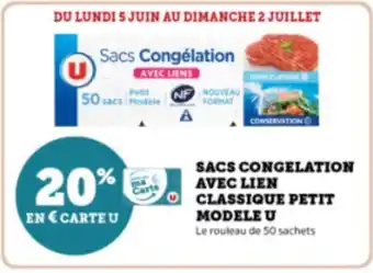 Super U SACS CONGELATION AVEC LIEN CLASSIQUE PETIT MODELE U offre